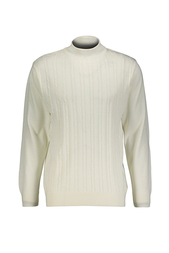 Finesuits Regular Fit Yün Karışımlı Yarım Balıkçı Yaka Erkek Düz Yünlü Desenli Yünlü Kazak 2522201011 YBR Beyaz Finesuits Regular Fit Yün Karışımlı Yarım Balıkçı Yaka Erkek Düz Yünlü Desenli Yünlü Kazak 2522201011 YBR Beyaz