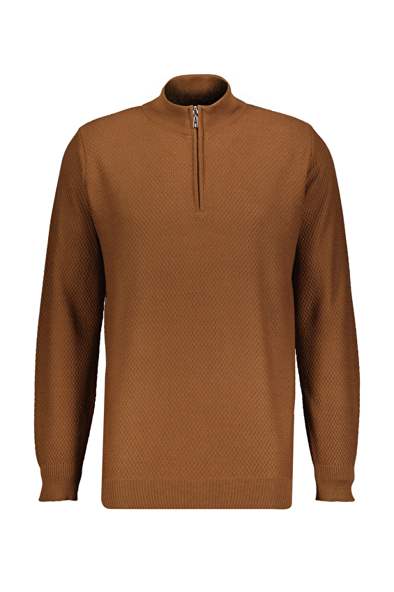 Finesuits Regular Fit Fermuarlı Yarım Balıkçı Yaka Yün Karışımlı Erkek Düz Yünlü Desenli Yünlü Kazak 2522201012 YBFR Tütün Finesuits Regular Fit Fermuarlı Yarım Balıkçı Yaka Yün Karışımlı Erkek Düz Yünlü Desenli Yünlü Kazak 2522201012 YBFR Tütün