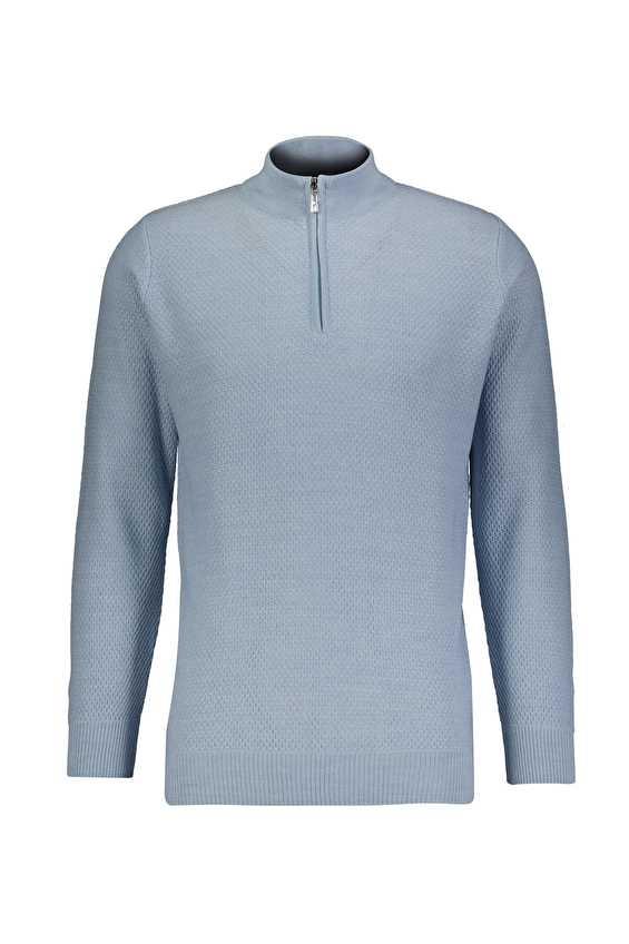 Finesuits Regular Fit Fermuarlı Yarım Balıkçı Yaka Yün Karışımlı Erkek Düz Yünlü Desenli Yünlü Kazak 2522201012 YBFR Açık mavi Finesuits Regular Fit Fermuarlı Yarım Balıkçı Yaka Yün Karışımlı Erkek Düz Yünlü Desenli Yünlü Kazak 2522201012 YBFR Açık mavi