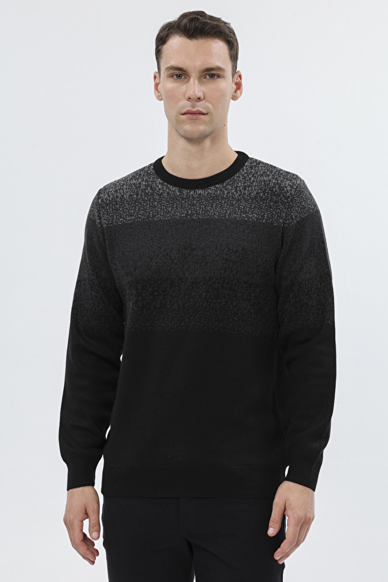 Finesuits Regular Fit Bisiklet Yaka Erkek Düz Desenli Kazak 2522201016 OYR Siyah Finesuits Regular Fit Bisiklet Yaka Erkek Düz Desenli Kazak 2522201016 OYR Siyah