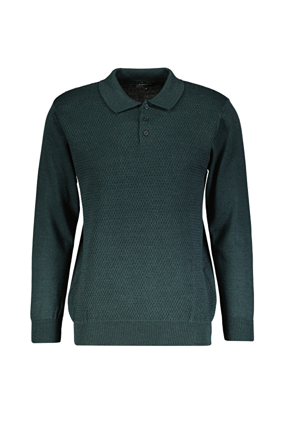 Finesuits Polo Yaka Regular Fit Yün Karışımlı Erkek Düz Yünlü Desenli Yünlü Kazak 2522201018 PYR Yeşil Finesuits Polo Yaka Regular Fit Yün Karışımlı Erkek Düz Yünlü Desenli Yünlü Kazak 2522201018 PYR Yeşil