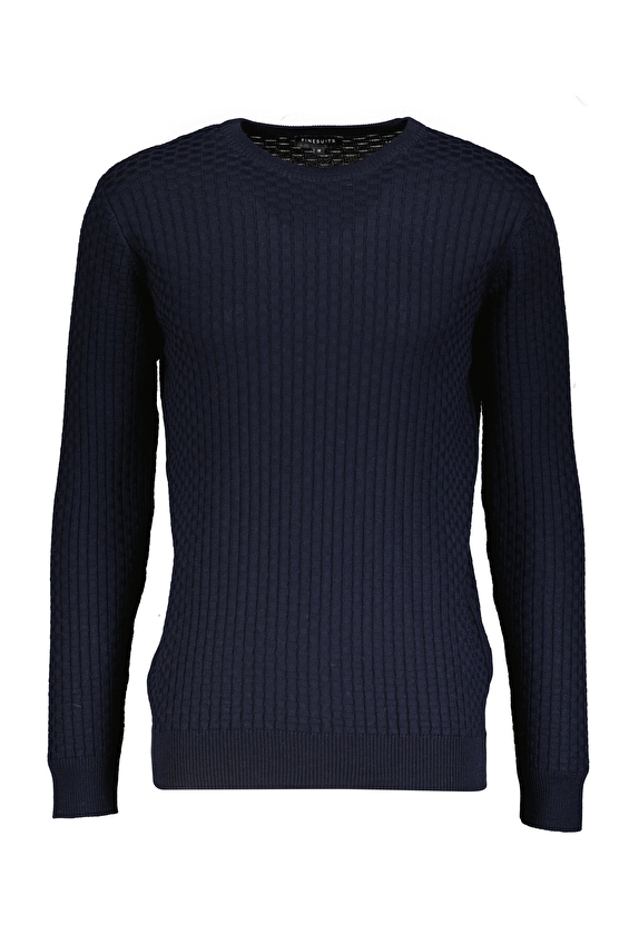 Finesuits Regular Fit Bisiklet Yaka Yün Karışımlı Erkek Düz Yünlü Desenli Yünlü Kazak 2522201020 OYR Lacivert Finesuits Regular Fit Bisiklet Yaka Yün Karışımlı Erkek Düz Yünlü Desenli Yünlü Kazak 2522201020 OYR Lacivert