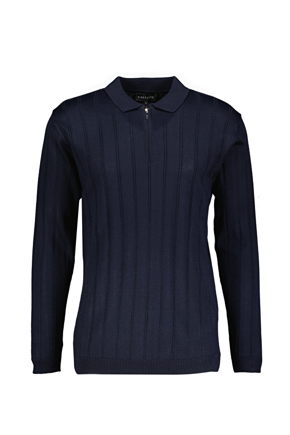 Finesuits Regular Fit Fermuarlı Polo Yaka Yün Karışımlı Erkek Düz Yünlü Desenli Yünlü Kazak 2522201021 PYFR Lacivert Finesuits Regular Fit Fermuarlı Polo Yaka Yün Karışımlı Erkek Düz Yünlü Desenli Yünlü Kazak 2522201021 PYFR Lacivert