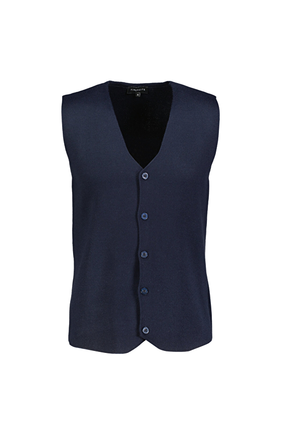 Finesuits Regular Fit Yün Karışımlı Erkek Düz Yünlü Desenli Yünlü Yelek 2522201025 YLKR Lacivert Finesuits Regular Fit Yün Karışımlı Erkek Düz Yünlü Desenli Yünlü Yelek 2522201025 YLKR Lacivert