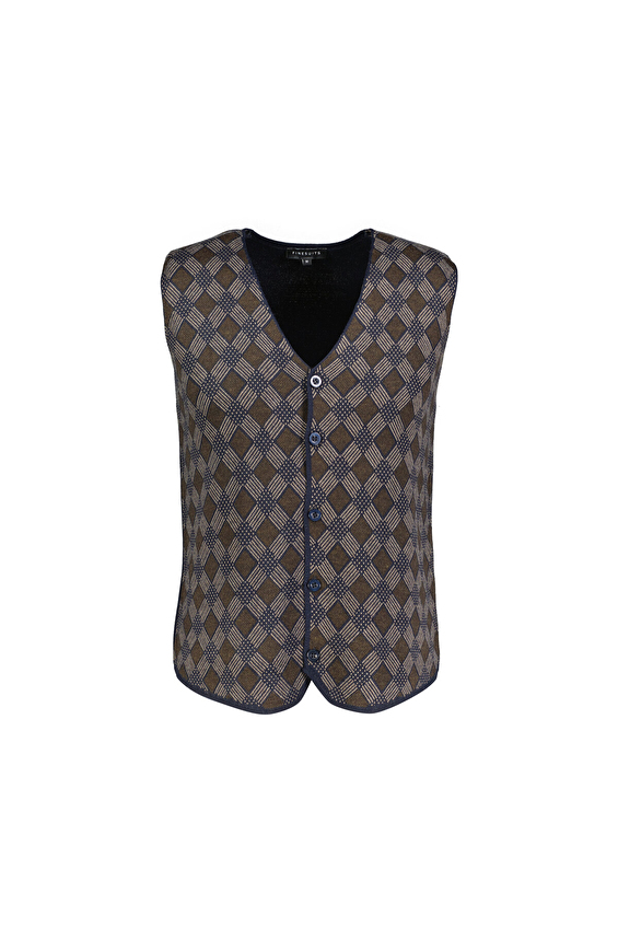 Finesuits Regular Fit Yün Karışımlı Erkek Düz Yünlü Desenli Yünlü Yelek 2522201026 YLKR Lacivert Finesuits Regular Fit Yün Karışımlı Erkek Düz Yünlü Desenli Yünlü Yelek 2522201026 YLKR Lacivert