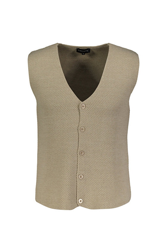 Finesuits Regular Fit Yün Karışımlı Erkek Düz Yünlü Desenli Yünlü Yelek 2522201027 YLKR Bej Finesuits Regular Fit Yün Karışımlı Erkek Düz Yünlü Desenli Yünlü Yelek 2522201027 YLKR Bej