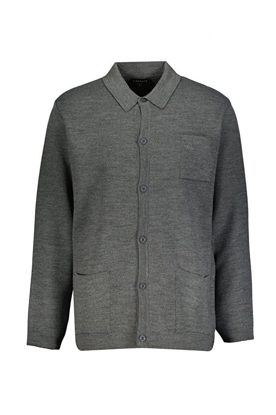 Finesuits Polo Yaka Regular Fit Düğmeli Erkek Düz Desenli Hırka 2522201029 PYR Gri Finesuits Polo Yaka Regular Fit Düğmeli Erkek Düz Desenli Hırka 2522201029 PYR Gri