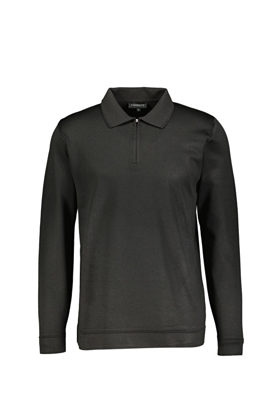 Finesuits Regular Fit Fermuarlı Polo Yaka Erkek Kazak 2522201052 POLPYFR Siyah Finesuits Regular Fit Fermuarlı Polo Yaka Erkek Kazak 2522201052 POLPYFR Siyah