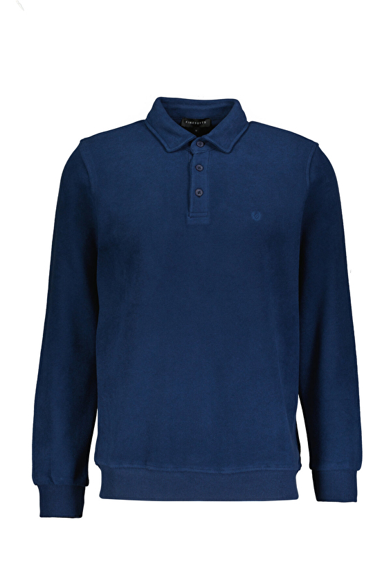 Finesuits Polo Yaka Regular Fit Erkek Kadife Sweatshirt 252209001 KDFPYR Marıne Finesuits Polo Yaka Regular Fit Erkek Kadife Sweatshirt 252209001 KDFPYR Marıne