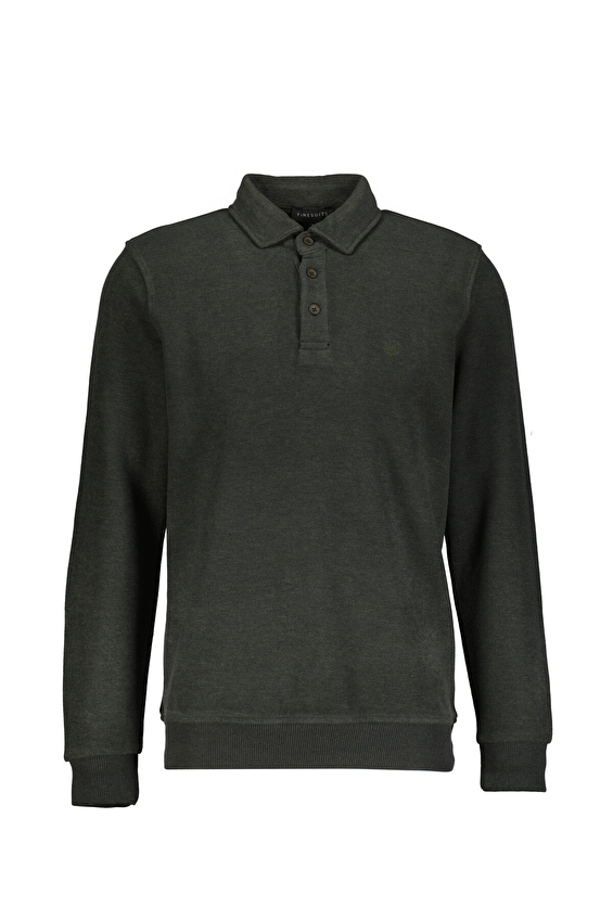 Finesuits Polo Yaka Regular Fit Erkek Kadife Sweatshirt 252209001 KDFPYR Yeşil Finesuits Polo Yaka Regular Fit Erkek Kadife Sweatshirt 252209001 KDFPYR Yeşil