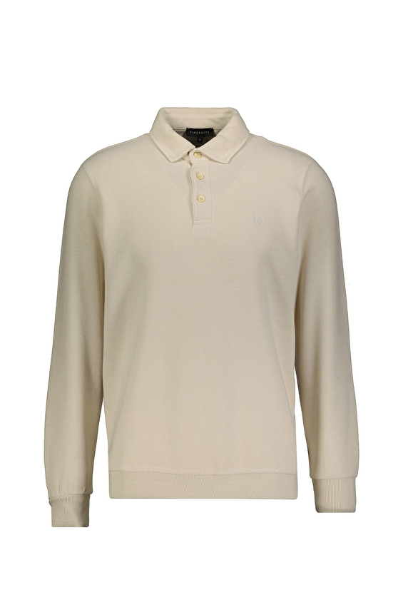 Finesuits Polo Yaka Regular Fit Erkek Kadife Sweatshirt 252209001 KDFPYR Taş Finesuits Polo Yaka Regular Fit Erkek Kadife Sweatshirt 252209001 KDFPYR Taş