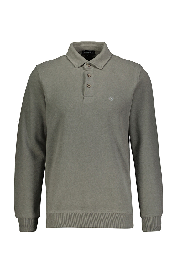 Finesuits Polo Yaka Regular Fit Erkek Kadife Sweatshirt 252209001 KDFPYR Gri Finesuits Polo Yaka Regular Fit Erkek Kadife Sweatshirt 252209001 KDFPYR Gri