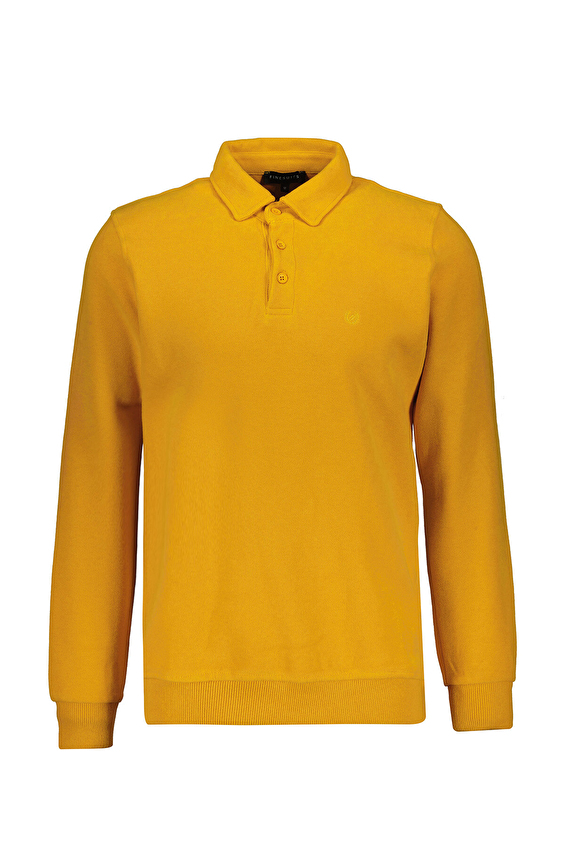 Finesuits Polo Yaka Regular Fit Erkek Kadife Sweatshirt 252209001 KDFPYR Sarı Finesuits Polo Yaka Regular Fit Erkek Kadife Sweatshirt 252209001 KDFPYR Sarı
