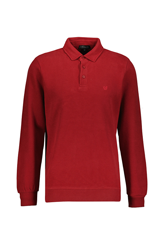 Finesuits Polo Yaka Regular Fit Erkek Kadife Sweatshirt 252209001 KDFPYR Kırmızı Finesuits Polo Yaka Regular Fit Erkek Kadife Sweatshirt 252209001 KDFPYR Kırmızı