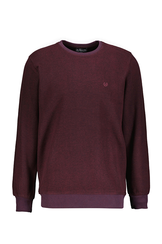 Finesuits Regular Fit Bisiklet Yaka Erkek Kadife Sweatshirt 252209002 KDFOYR Bordo Finesuits Regular Fit Bisiklet Yaka Erkek Kadife Sweatshirt 252209002 KDFOYR Bordo