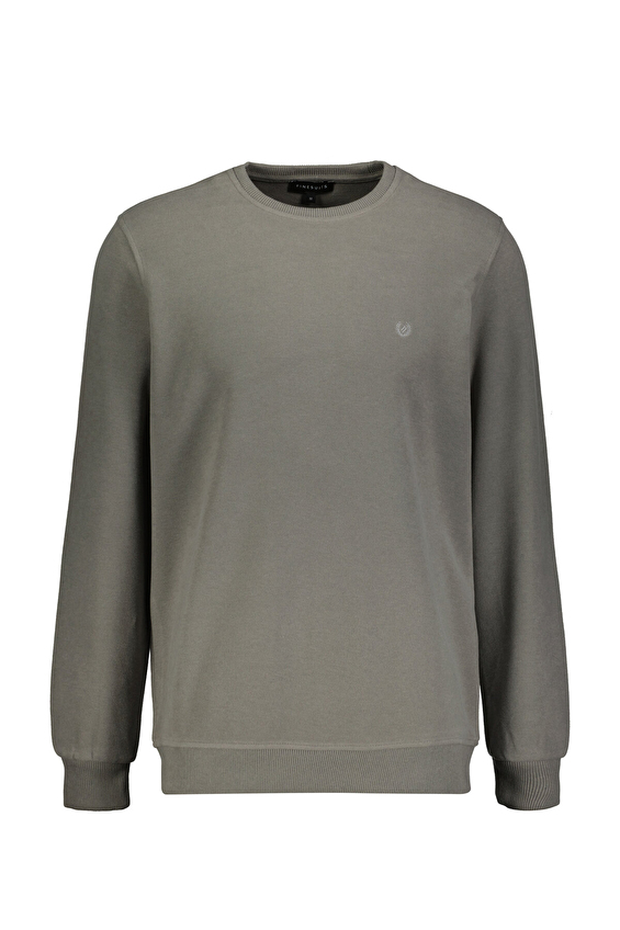 Finesuits Regular Fit Bisiklet Yaka Erkek Kadife Sweatshirt 252209002 KDFOYR Gri Finesuits Regular Fit Bisiklet Yaka Erkek Kadife Sweatshirt 252209002 KDFOYR Gri