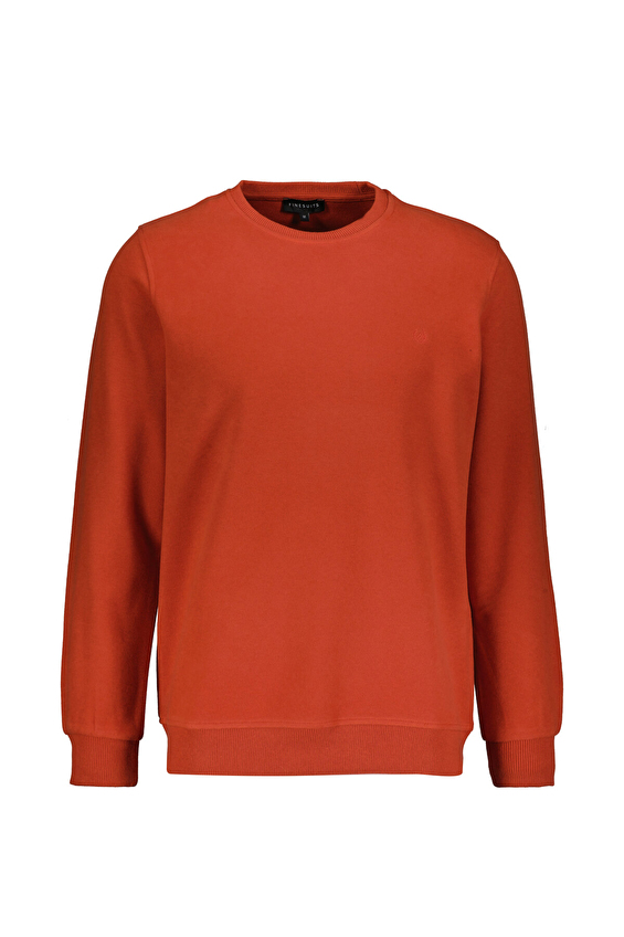 Finesuits Regular Fit Bisiklet Yaka Erkek Kadife Sweatshirt 252209002 KDFOYR Kiremit Finesuits Regular Fit Bisiklet Yaka Erkek Kadife Sweatshirt 252209002 KDFOYR Kiremit