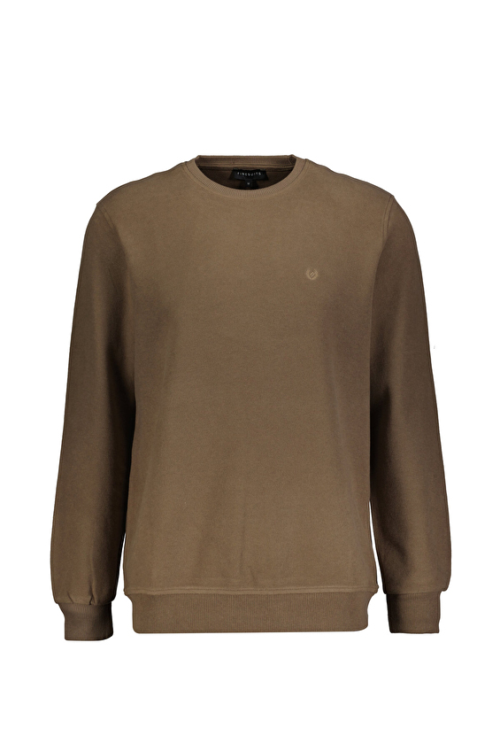 Finesuits Regular Fit Bisiklet Yaka Erkek Kadife Sweatshirt 252209002 KDFOYR Koyu bej Finesuits Regular Fit Bisiklet Yaka Erkek Kadife Sweatshirt 252209002 KDFOYR Koyu bej