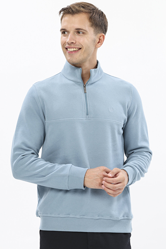 Finesuits Regular Fit Fermuarlı Dik Yaka Erkek Kadife Sweatshirt 252209003 KDFHYFR Açık mavi Finesuits Regular Fit Fermuarlı Dik Yaka Erkek Kadife Sweatshirt 252209003 KDFHYFR Açık mavi