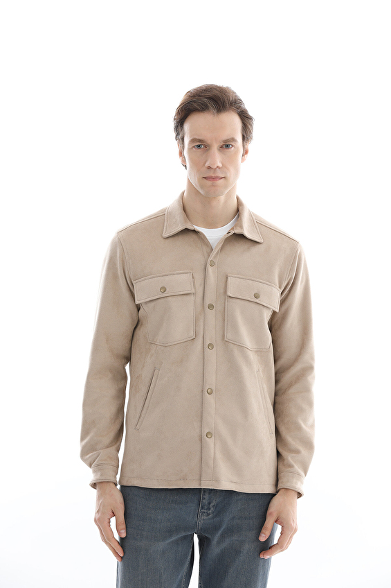 Finesuits Polo Yaka Regular Fit Erkek Süet Mont 2522205551 STCCR Bej Finesuits Polo Yaka Regular Fit Erkek Süet Mont 2522205551 STCCR Bej