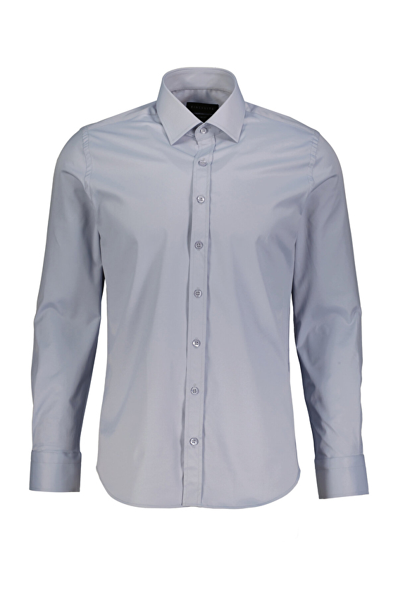 Finesuits Slim Fit Düz Yaka Erkek Basic Gömlek 2522103001 DZSTLS Gri Finesuits Slim Fit Düz Yaka Erkek Basic Gömlek 2522103001 DZSTLS Gri