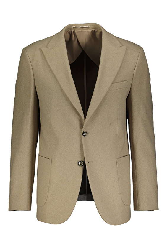 Finesuits Regular Fit Sivri Yaka 6 Drop Erkek Kaşe Ceket 2522102051 KSSYR Vizon Finesuits Regular Fit Sivri Yaka 6 Drop Erkek Kaşe Ceket 2522102051 KSSYR Vizon