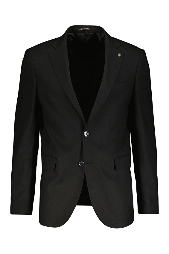 Finesuits Mono Yaka Modern Fit Çift Yırtmaç 6 Drop Erkek Mix&Match Ceket 2522101003 CKT DSMXMY6 Siyah Finesuits Mono Yaka Modern Fit Çift Yırtmaç 6 Drop Erkek Mix&Match Ceket 2522101003 CKT DSMXMY6 Siyah