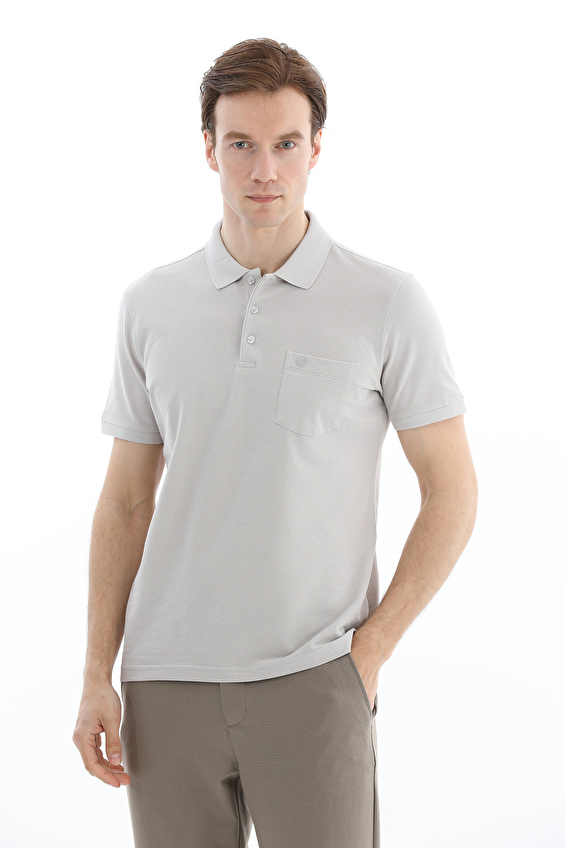 Finesuits Polo Yaka Regular Fit Erkek Tişört 2612202002 Gri Finesuits Polo Yaka Regular Fit Erkek Tişört 2612202002 Gri