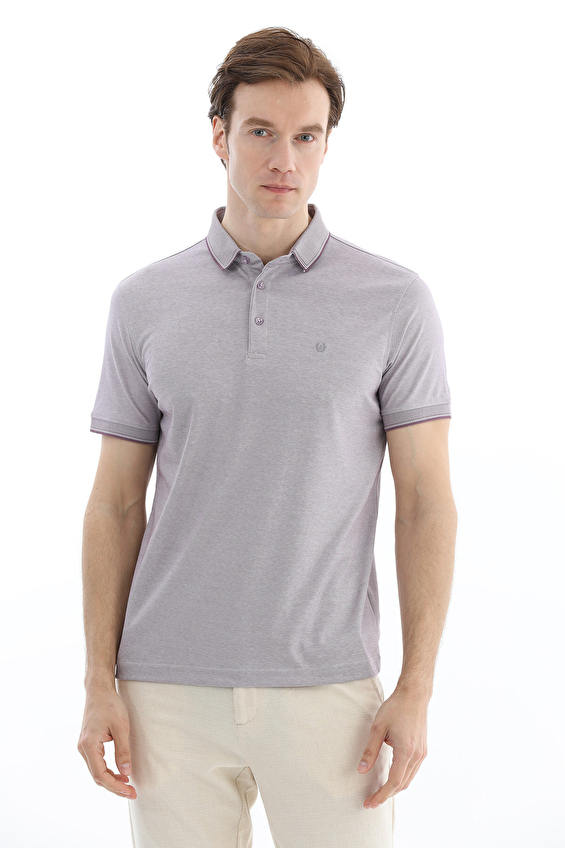 Finesuits Polo Yaka Regular Fit Erkek Tişört 2612202003 Lila/beyaz Finesuits Polo Yaka Regular Fit Erkek Tişört 2612202003 Lila/beyaz