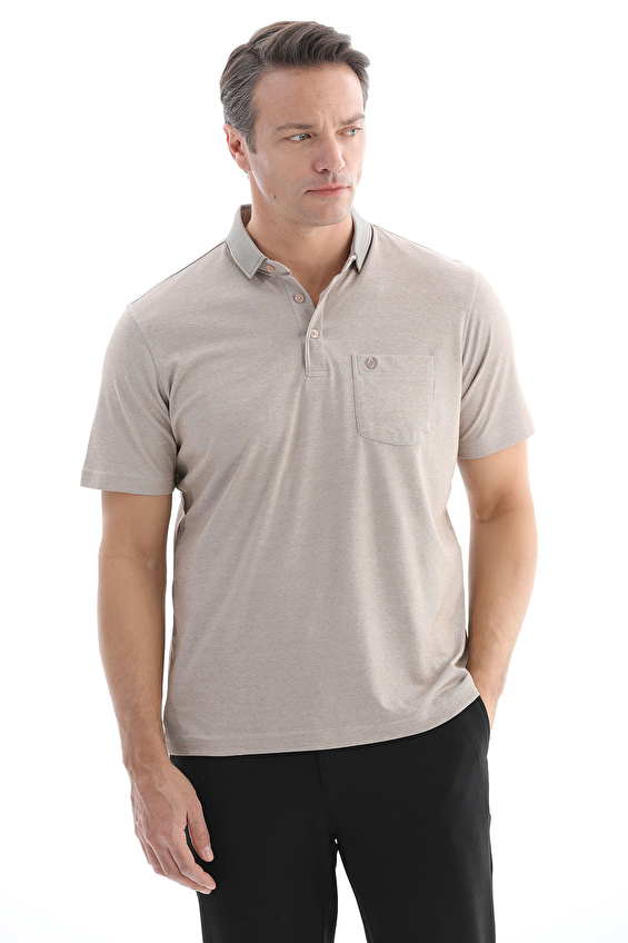 Finesuits Polo Yaka Regular Fit Erkek Tişört 2612202004 Bej/beyaz Finesuits Polo Yaka Regular Fit Erkek Tişört 2612202004 Bej/beyaz