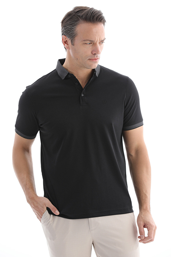 Finesuits Polo Yaka Regular Fit Erkek Tişört 2612202005 Siyah Finesuits Polo Yaka Regular Fit Erkek Tişört 2612202005 Siyah