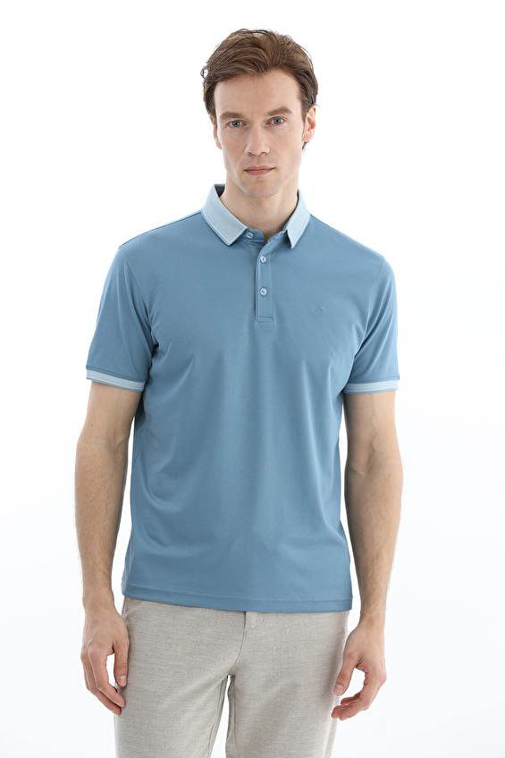 Finesuits Polo Yaka Regular Fit Erkek Tişört 2612202005 Açık mavi Finesuits Polo Yaka Regular Fit Erkek Tişört 2612202005 Açık mavi