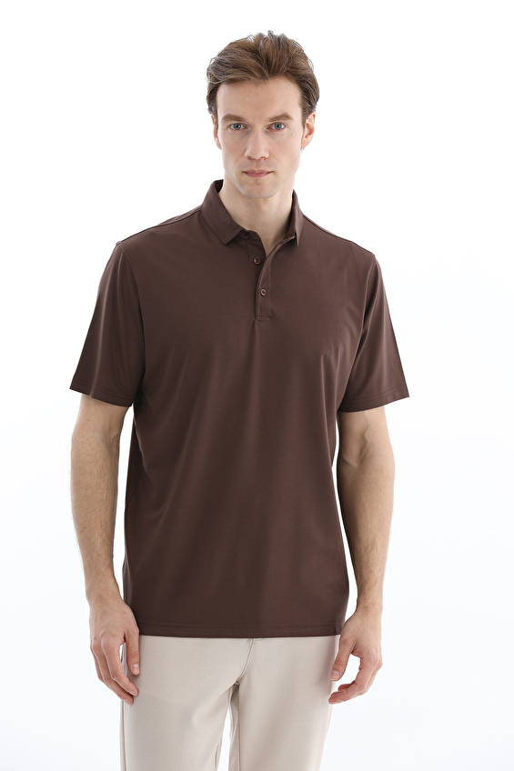 Finesuits Polo Yaka Regular Fit Erkek Tişört 2612202014 Kahverengi Finesuits Polo Yaka Regular Fit Erkek Tişört 2612202014 Kahverengi