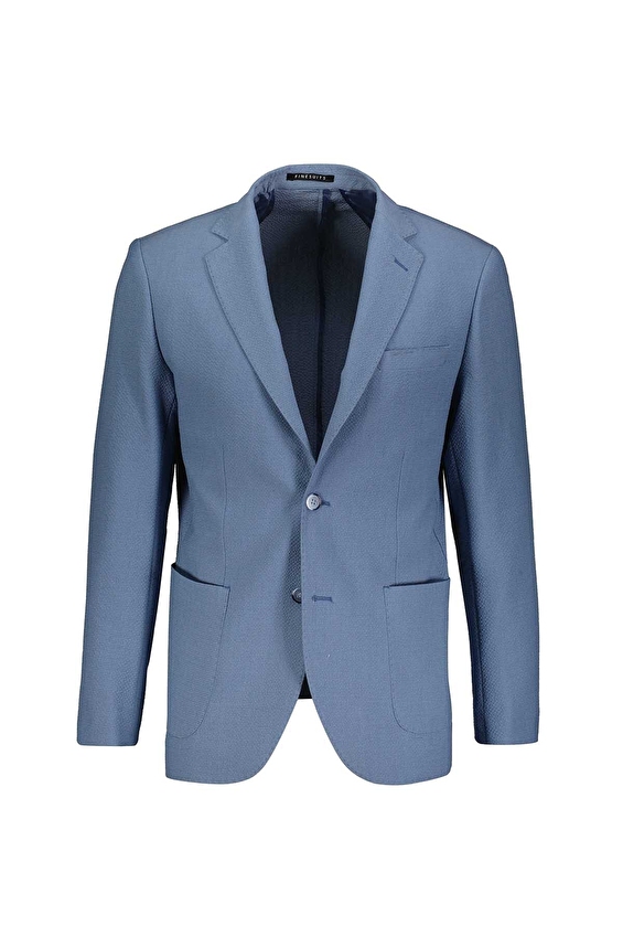 Finesuits Mono Yaka Modern Fit Erkek Ceket 2612105022 CKT6D Açık mavi Finesuits Mono Yaka Modern Fit Erkek Ceket 2612105022 CKT6D Açık mavi