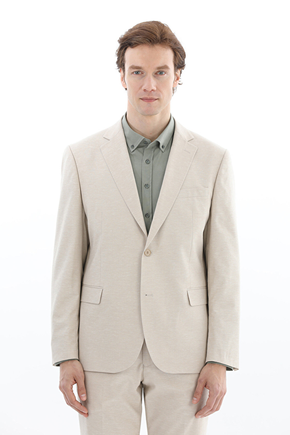 Finesuits Mono Yaka Regular Fit Erkek Ceket 2612105024 CKT4D Taş Finesuits Mono Yaka Regular Fit Erkek Ceket 2612105024 CKT4D Taş