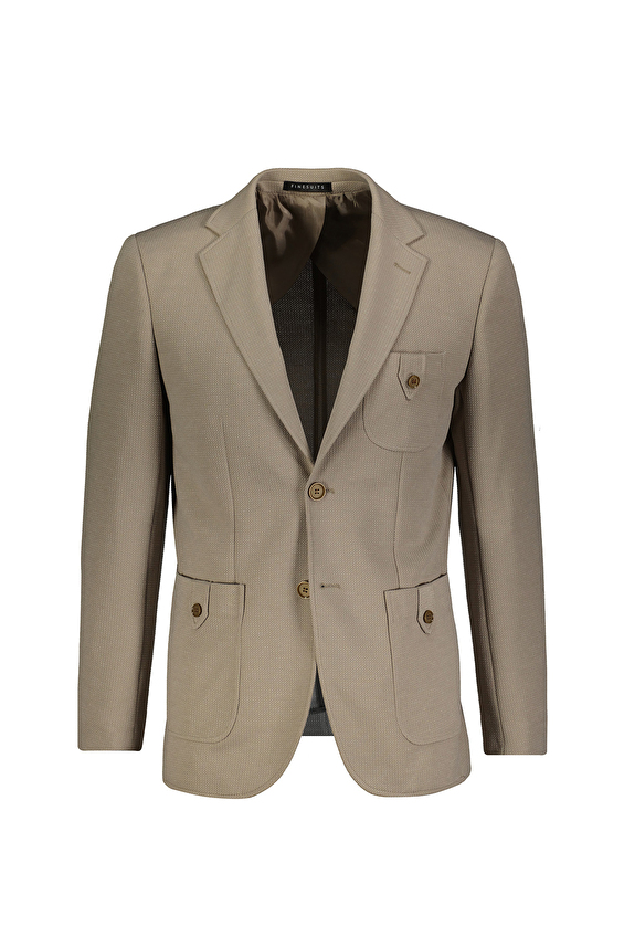 Finesuits Mono Yaka Modern Fit Erkek Ceket 2612105031 Açık kahverengi Finesuits Mono Yaka Modern Fit Erkek Ceket 2612105031 Açık kahverengi