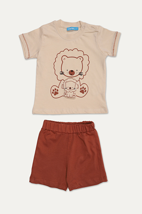 Funfair Regular Fit Bisiklet Yaka Erkek Çocuk Bebek Takımı 2516113008 E Bej Funfair Regular Fit Bisiklet Yaka Erkek Çocuk Bebek Takımı 2516113008 E Bej