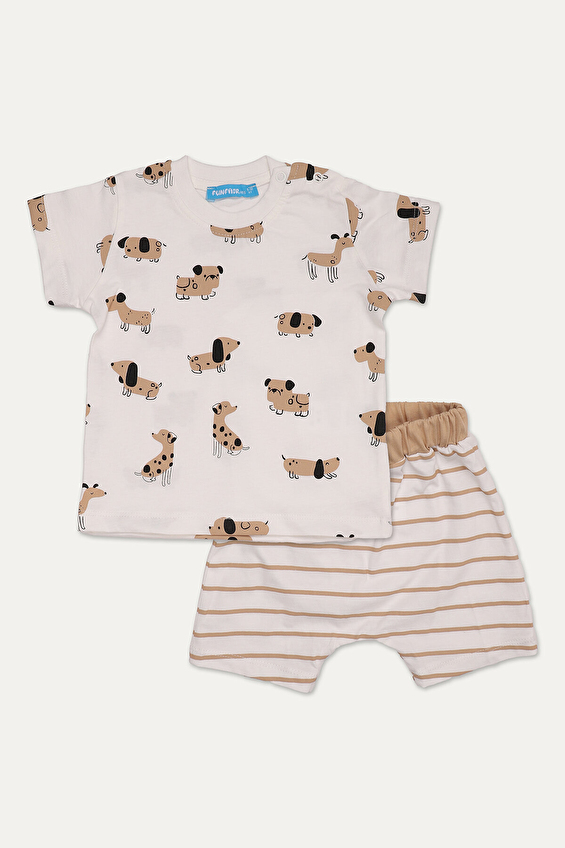 Funfair Regular Fit Bisiklet Yaka Erkek Çocuk Bebek Takımı 2516113010 E Ekru/bej Funfair Regular Fit Bisiklet Yaka Erkek Çocuk Bebek Takımı 2516113010 E Ekru/bej