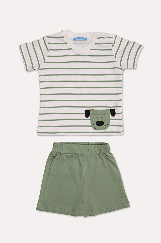 Funfair Regular Fit Bisiklet Yaka Erkek Çocuk Bebek Takımı 2516113011 E Ekru/yeşil Funfair Regular Fit Bisiklet Yaka Erkek Çocuk Bebek Takımı 2516113011 E Ekru/yeşil