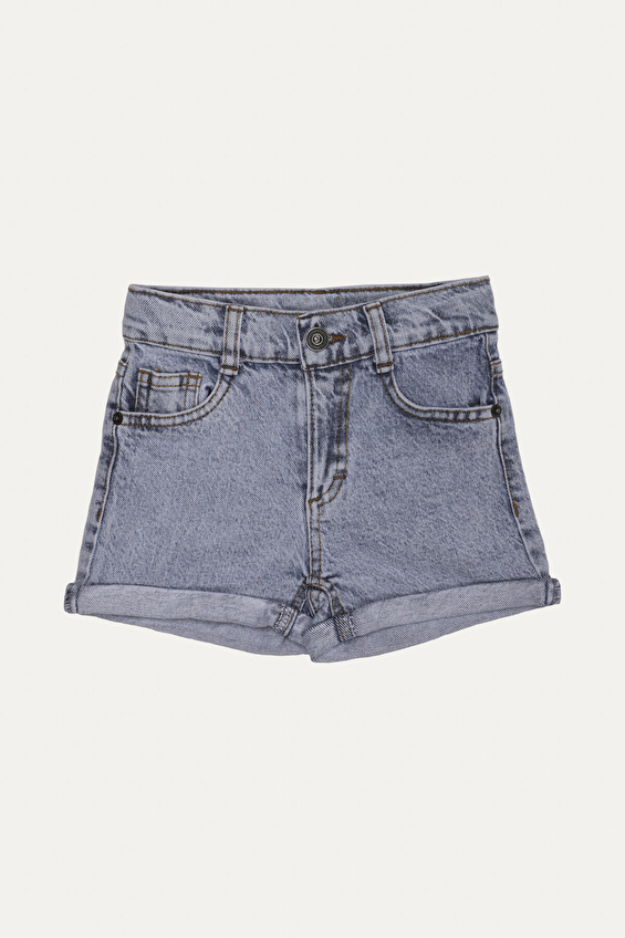 Funfair Kız Çocuk Duble Paça Kot Şort 2516314001.J.K.M0055 Funfair Kız Çocuk Duble Paça Kot Şort 2516314001.J.K.M0055