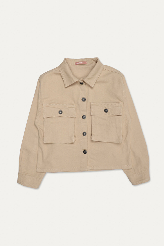 Funfair Kız Çocuk Gabardin Kısa Ceket 2516323003 G B M0565 Bej Funfair Kız Çocuk Gabardin Kısa Ceket 2516323003 G B M0565 Bej