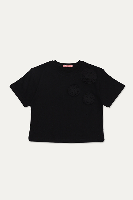 Funfair Kız Çocuk Çiçek Detaylı Tişört 2516316056.M0530 Funfair Kız Çocuk Çiçek Detaylı Tişört 2516316056.M0530