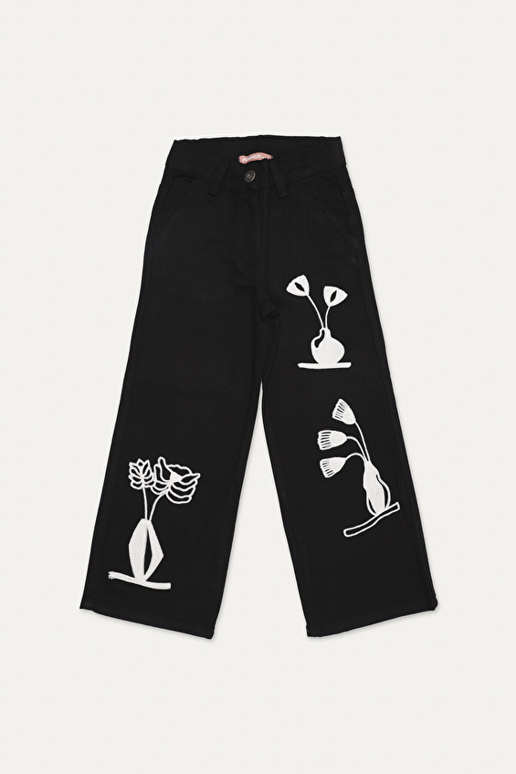 Funfair Kız Çocuk Nakışlı Gabardin Pantolon 2516307006.G.K.M0485 Funfair Kız Çocuk Nakışlı Gabardin Pantolon 2516307006.G.K.M0485