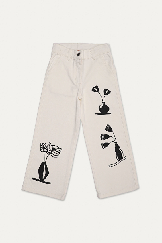 Funfair Kız Çocuk Nakışlı Gabardin Pantolon 2516307006.G.B.M0484 Funfair Kız Çocuk Nakışlı Gabardin Pantolon 2516307006.G.B.M0484