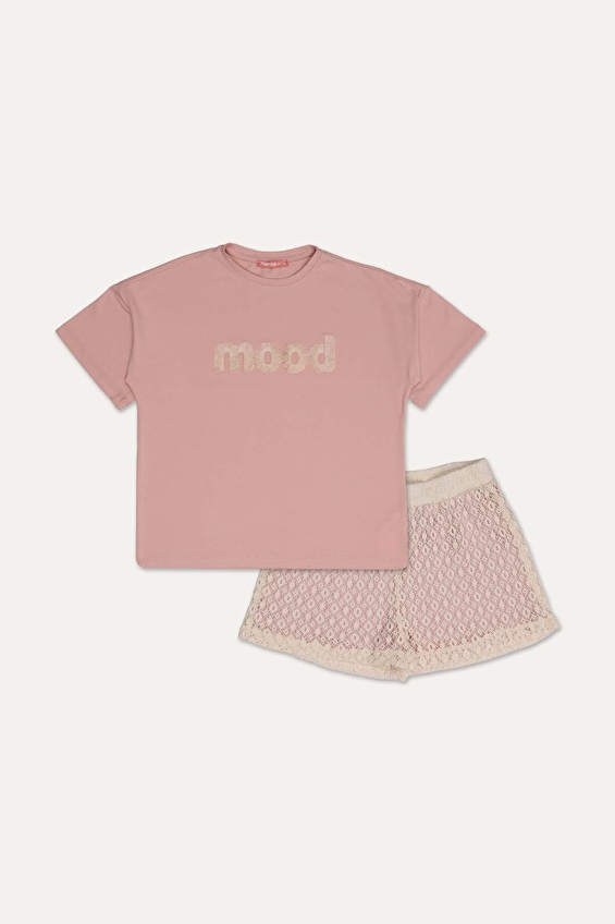 Funfair Kız Çocuk Şort Takım 2516302014 S 12244 D Gül kurusu Funfair Kız Çocuk Şort Takım 2516302014 S 12244 D Gül kurusu