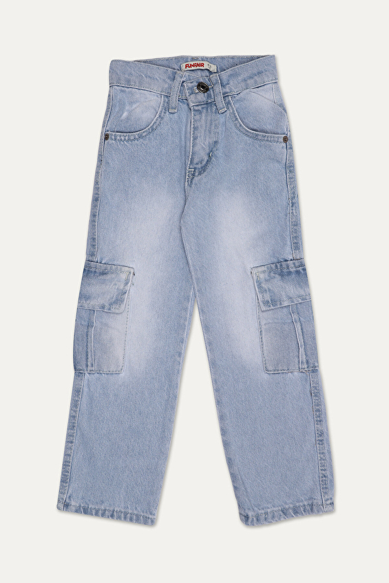Funfair Erkek Çocuk Kargo Cepli Kot Pantolon 2516208005 J SM 2007 Açık mavi Funfair Erkek Çocuk Kargo Cepli Kot Pantolon 2516208005 J SM 2007 Açık mavi