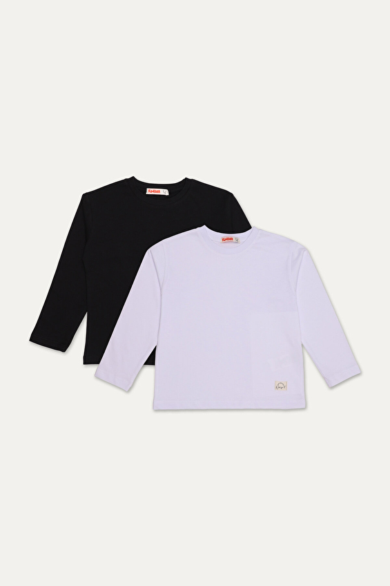 Funfair Kız Çocuk 2'li Çocuk Sweatshirt 251BSC S10 E Siyah/beyaz Funfair Kız Çocuk 2'li Çocuk Sweatshirt 251BSC S10 E Siyah/beyaz