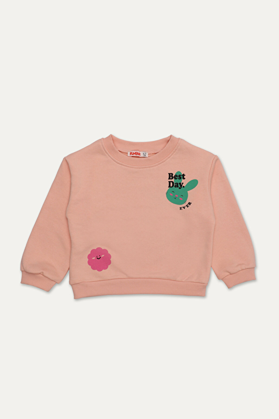 Funfair Regular Fit Bisiklet Yaka 3 İplik Diagonal Kız Çocuk Sweatshirt 2526325012 1345 Pudra Funfair Regular Fit Bisiklet Yaka 3 İplik Diagonal Kız Çocuk Sweatshirt 2526325012 1345 Pudra