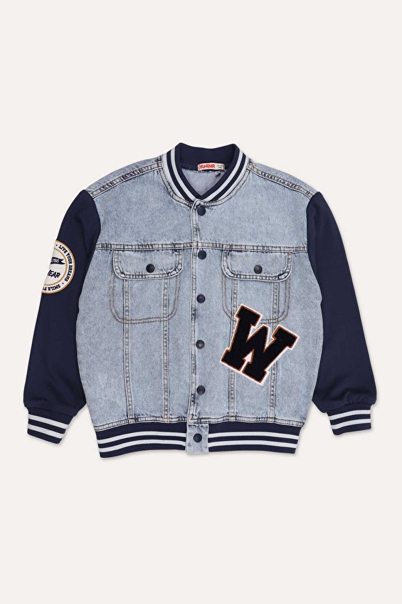 Funfair Regular Fit Düğmeli Kolej Yaka Denim Erkek Çocuk Kot Kolej Ceket 2526201008 KJ M7726 B Mavi Funfair Regular Fit Düğmeli Kolej Yaka Denim Erkek Çocuk Kot Kolej Ceket 2526201008 KJ M7726 B Mavi