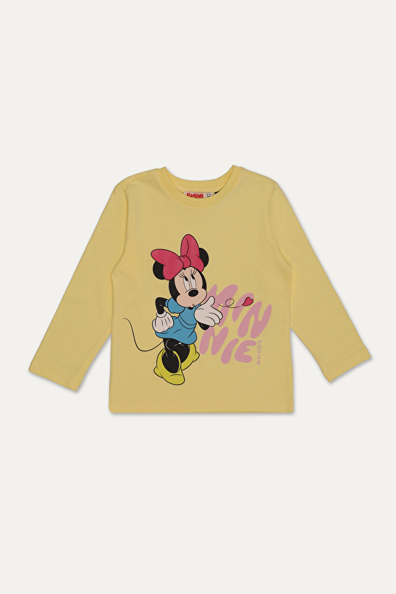 Minnie Mouse Regular Fit Bisiklet Yaka Süprem Uzun Kollu Kız Çocuk Tişört 252OZMN 1001 Sarı Minnie Mouse Regular Fit Bisiklet Yaka Süprem Uzun Kollu Kız Çocuk Tişört 252OZMN 1001 Sarı